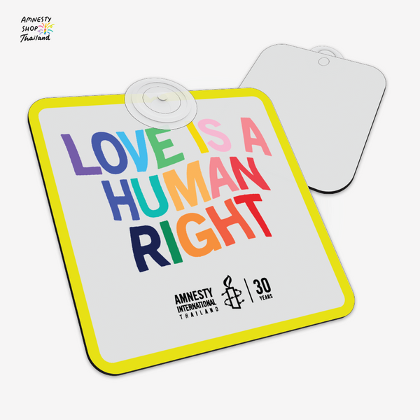 LOVE IS A HUMAN RIGHT Car Tag