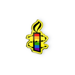 Amnesty Pride Candle Pin เข็มกลัดเทียนแอมเนสตี้สีรุ้ง