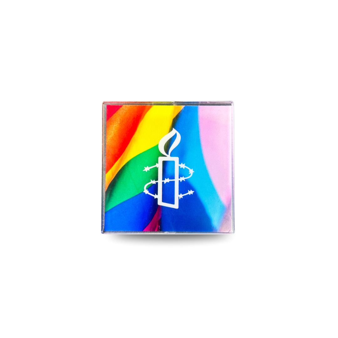 Amnesty Pride Flag Pin เข็มกลัดแอมเนสตี้และธงสีรุ้ง