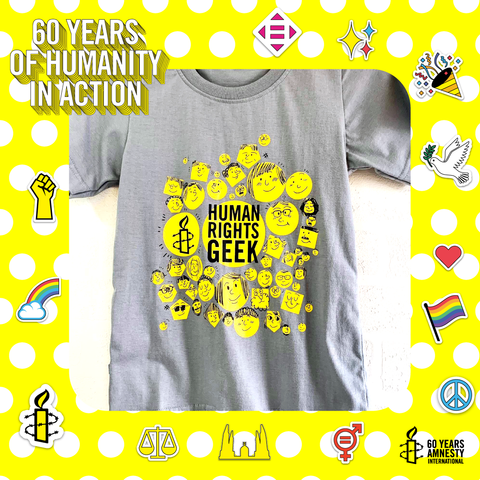 Human Rights Geek T-Shirt (สีเทา)